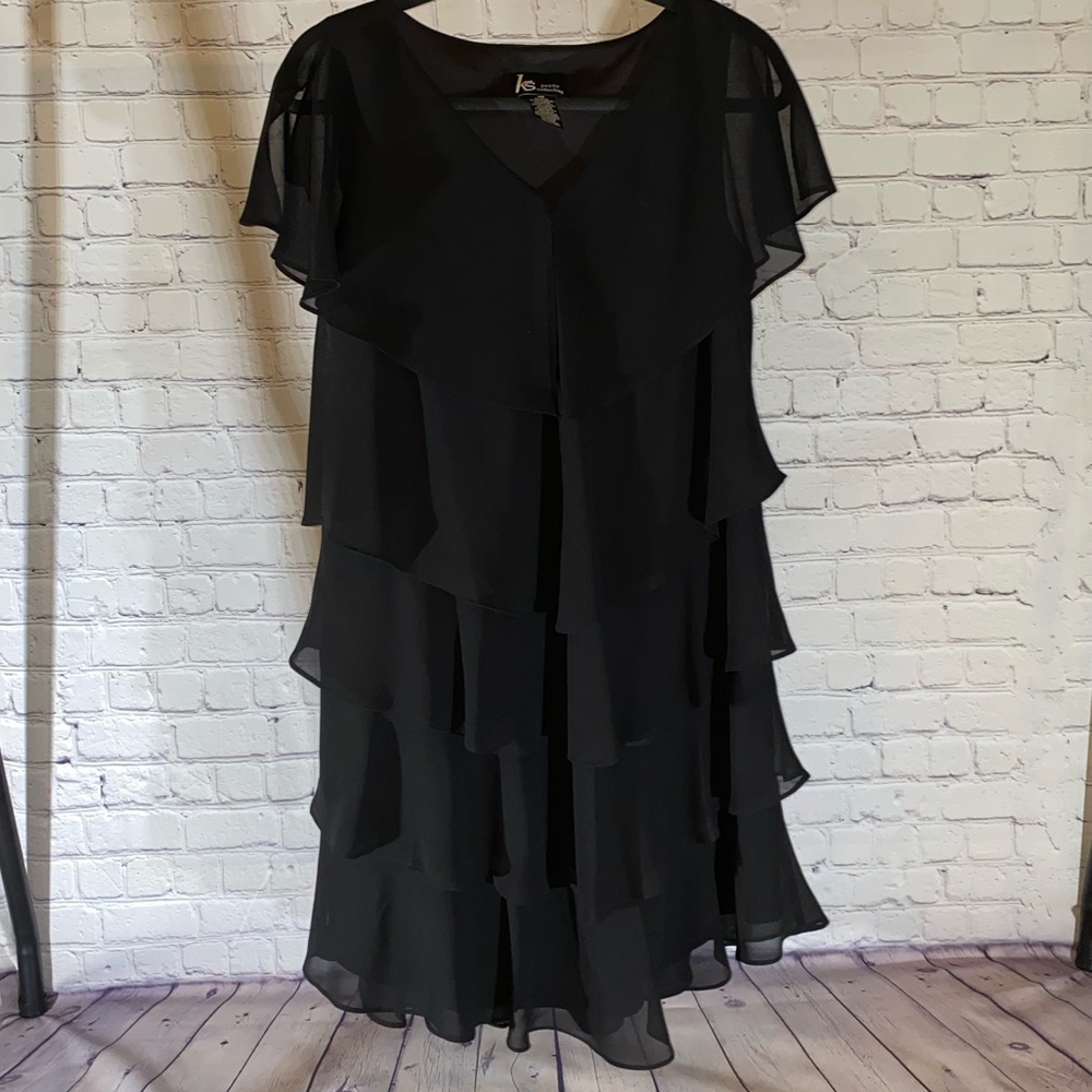 Ks Petite Collection Ruffled Cocktail Dress